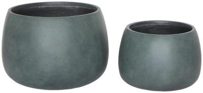 Product photograph of Idalia Black Terracotta Set Of 2 Pots from Choice Furniture Superstore