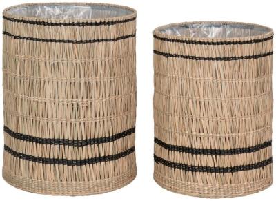 Product photograph of Dalmeny Natural Seagrass Set Of 2 Baskets from Choice Furniture Superstore