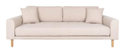 Lido Sand Fabric 3 Seater Sofa