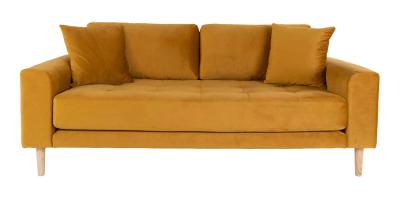 Lido Mustard Fabric 25 Seater Sofa