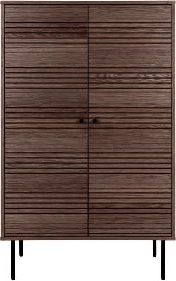 Product photograph of Toccoa Smoked Oak 2 Door Hall Cabinet from Choice Furniture Superstore