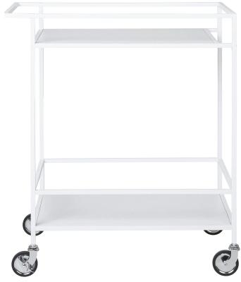Product photograph of Tira White Bar Trolley from Choice Furniture Superstore