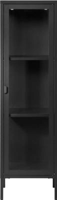 Brisbane Black 140cm Slim Display Cabinet