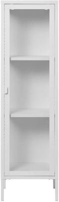 Brisbane White 140cm Slim Display Cabinet