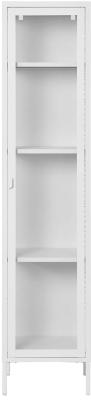 Brisbane White 185cm Slim Display Cabinet