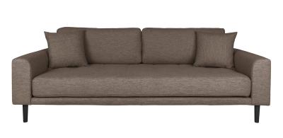 Lido Brown Fabric 3 Seater Sofa