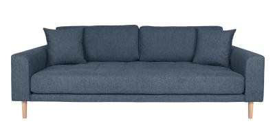 Lido Dark Blue Fabric 3 Seater Sofa