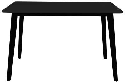 Vojens 120cm Black 4 Seater Dining Table