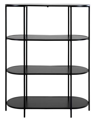 Vita Black Open Shelving Unit