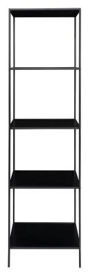 Vita Black Tall Open Shelving Unit