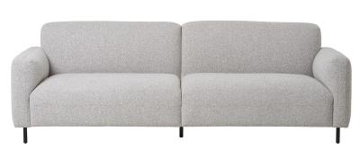 Salvador Light Grey Boucle Fabric 3 Seater Sofa