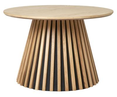 Osaka Oak Round Coffee Table Slatted Base