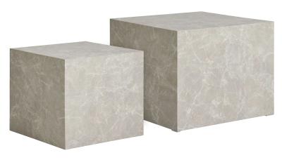 Prague Beige Marble Effect Coffee Table Set Of 2