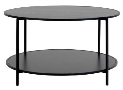 Vita Black 80cm Round Coffee Table