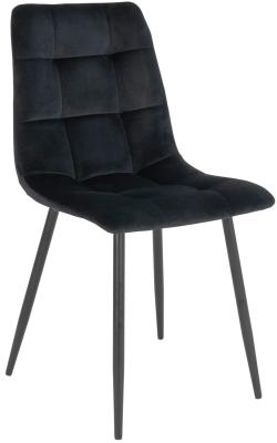 Set Of 2 Timmonsville Black Velvet Fabric Dining Chair