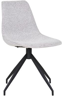 Product photograph of Set Of 2 Monaco Sand Boucle Fabric Swivel Dining Chair With Black Legs from Choice Furniture Superstore