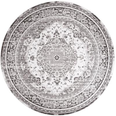 Havana Black And White Round Rug 200cm X 200cm