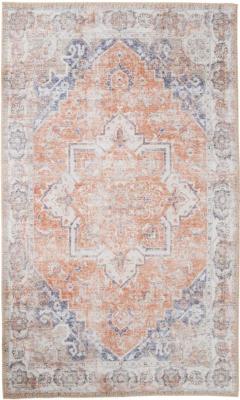 Product photograph of Havana Orange And Blue Rug - 300cm X 200cm from Choice Furniture Superstore