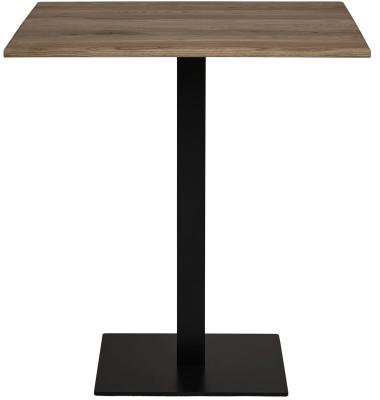 Product photograph of Deaver Smoked Oak Square Cafe Table from Choice Furniture Superstore