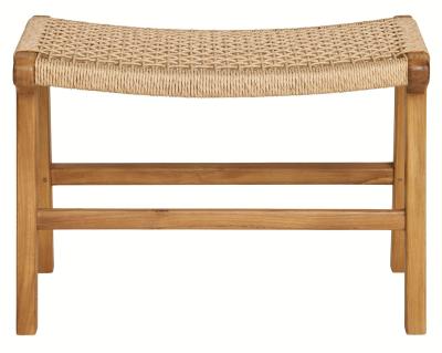 Derby Natural Teak Wood Footstool