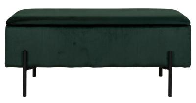 Product photograph of Watford Green Velvet Fabric Bench from Choice Furniture Superstore