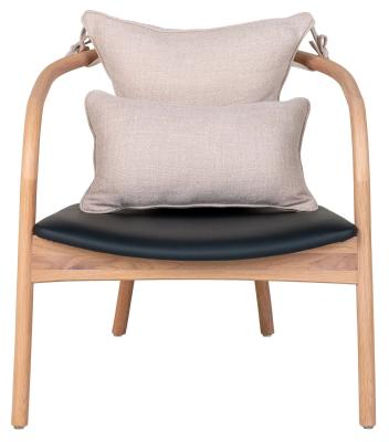 Product photograph of Atkinson Natural Oak Lounge Chair from Choice Furniture Superstore