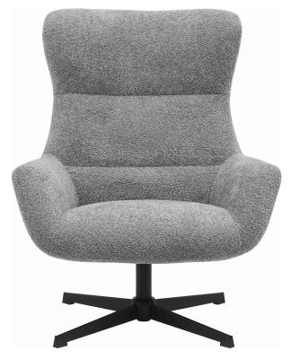 Bescia Dark Grey Fabric Swivel Lounge Chair