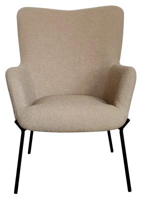 Glasgow Brown Boucle Fabric Armchair