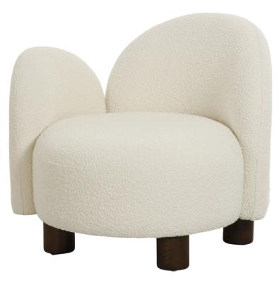 Product photograph of Honolulu White Boucle Fabric Left Hand Facing Lounge Chair from Choice Furniture Superstore