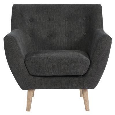 Monte Dark Grey Fabric Armchair