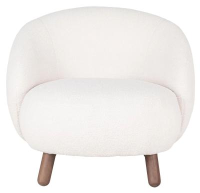 Product photograph of Campion White Fabric Lounge Chair from Choice Furniture Superstore