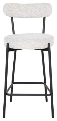 Set Of 2 Kildare White Fabric Barstool