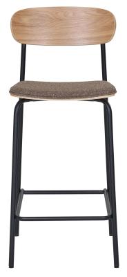 Set Of 2 Estepona Black Metal Barstool