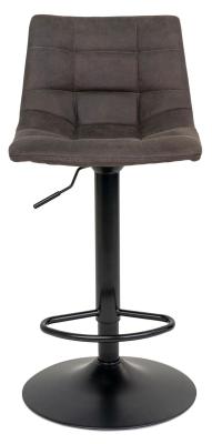 Set Of 2 Timmonsville Dark Grey Fabric Barstool