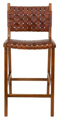 Perugia Brown Teakwood Bar Chair