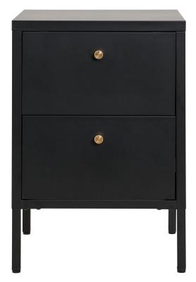 Dalby Black Metal 2 Drawer Chest