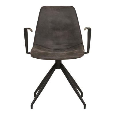 2 X Monaco Grey Fabric Swivel Dining Chair