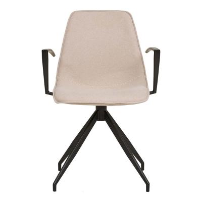 2 X Monaco Sand Fabric Swivel Dining Chair