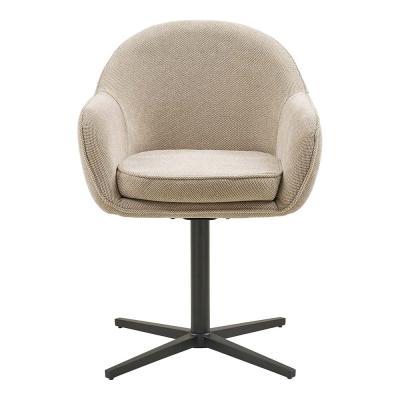 2 X Tamera Light Grey Fabric Swivel Dining Chair