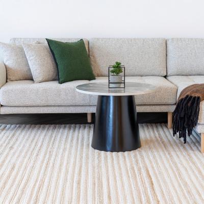 Brito Grey And Black Round Coffee Table