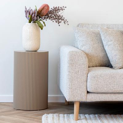 Farense Beige Round Side Table