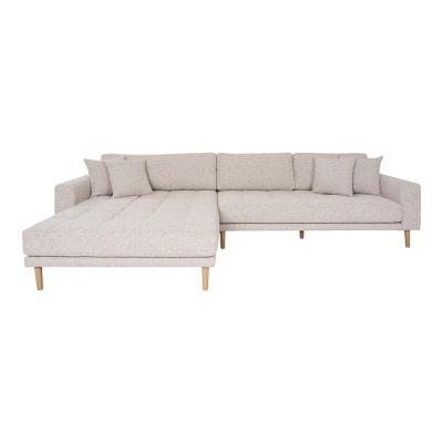 Lido Beige Fabric Lounge Sofa Lhf