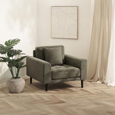Lido Olive Green Fabric Lounge Armchair