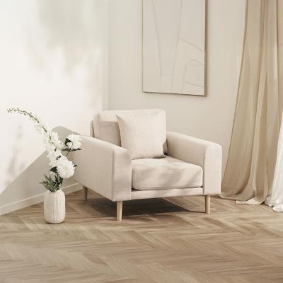 Lido Sand Fabric Lounge Armchair