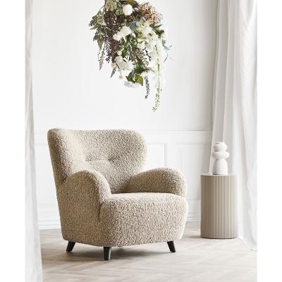 Lunaro Light Brown Fabric Lounge Armchair