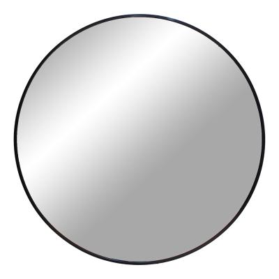 Madrid Black Round Wall Mirror 80cm X 80cm