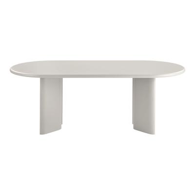 Nagano Concrete 8 Seater Oval Double Pedestal Dining Table 220cm
