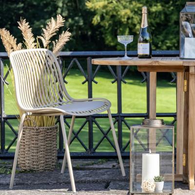 4 X Branson Sand Metal Dining Chair