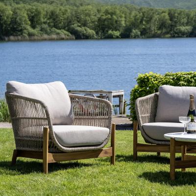 Terracina Beige Rope Garden Lounge Chair