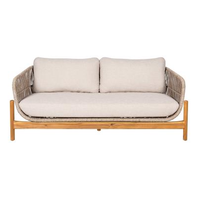 Terracina Beige Rope 2 Seater Garden Lounge Sofa